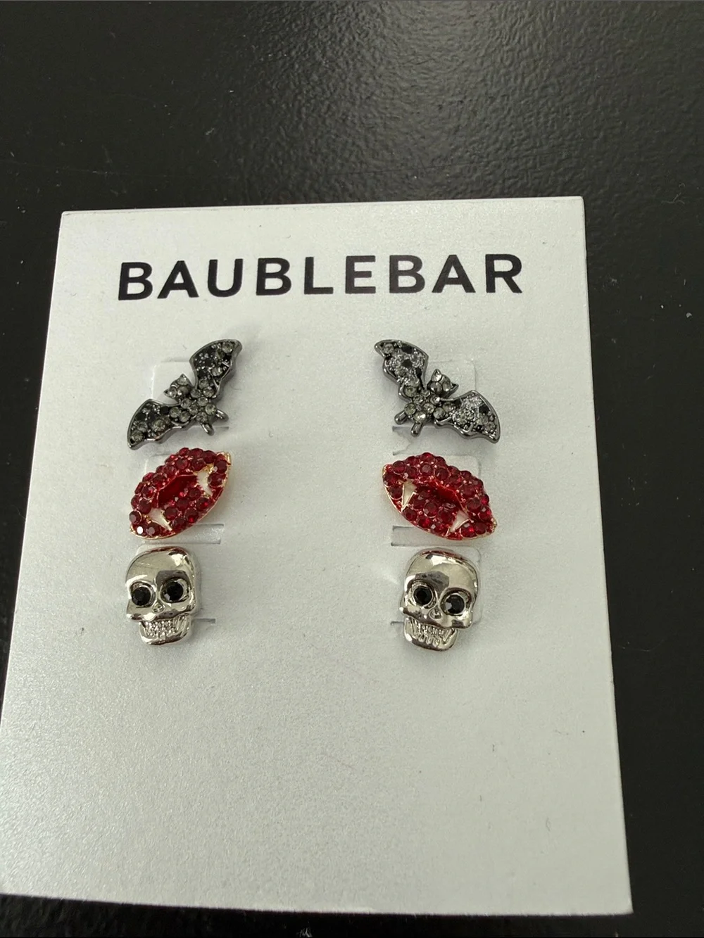 BaubleBar NEW Set of 3 Halloween Stud earrings $50 MSRP
